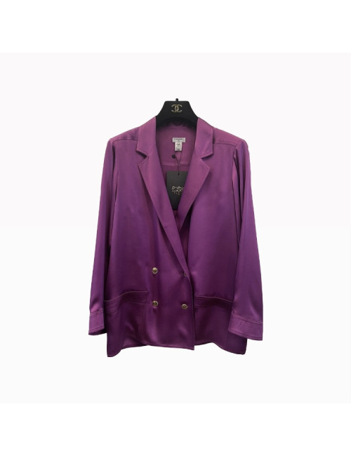 Veste T 38 CHANEL en soie violet