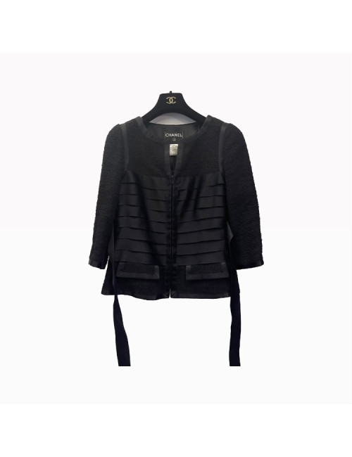 Veste T 40 CHANEL tweed soie 
