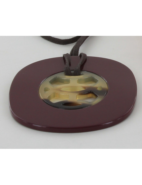 collier HERMES en corne et laque