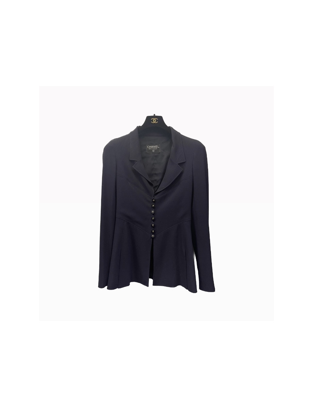 Veste CHANEL en laine bleue