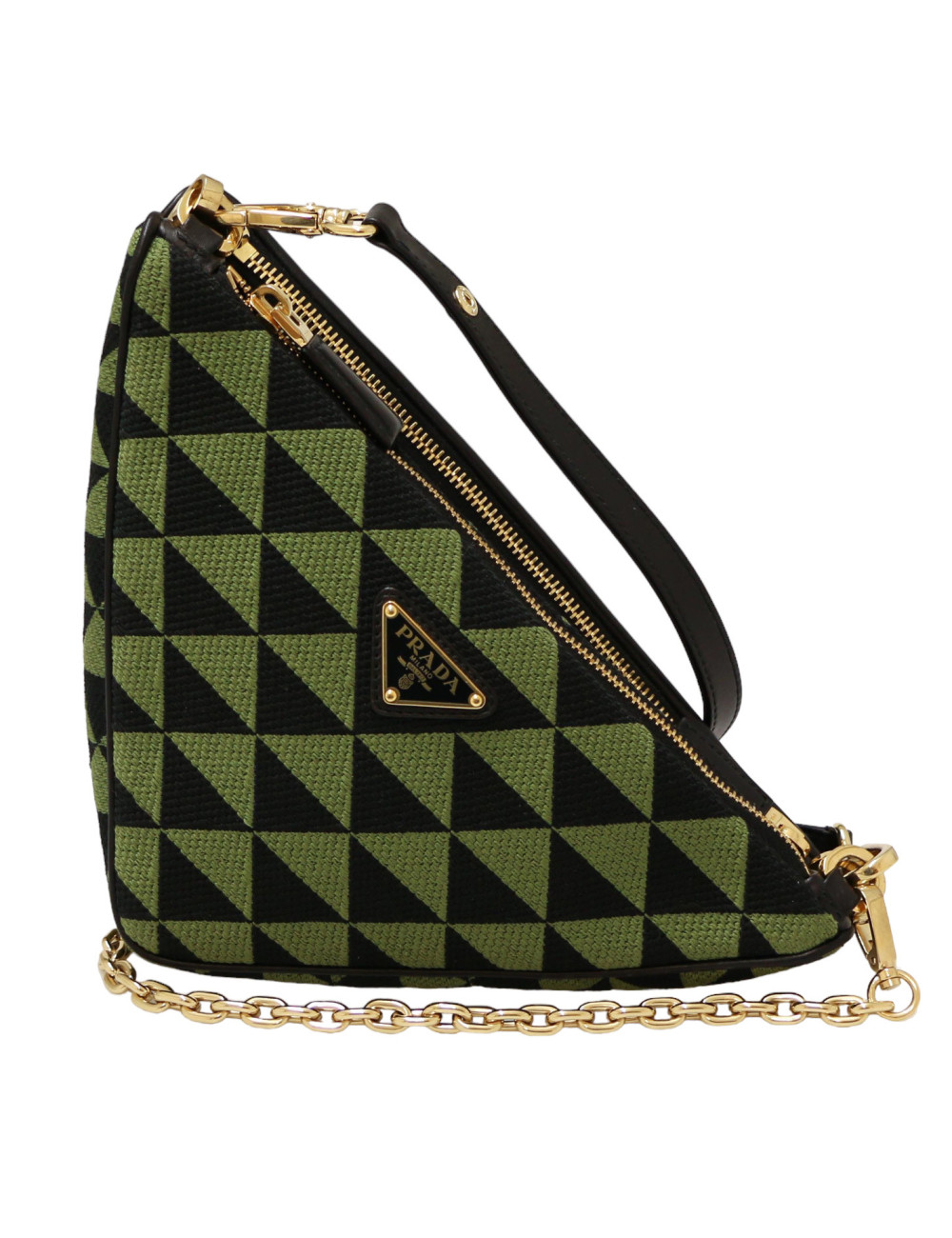 Mini sac Prada Symbole en cuir et tissu