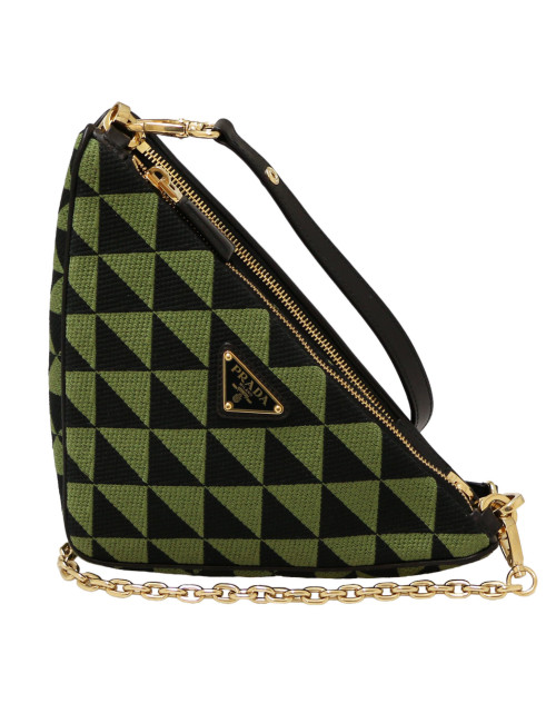 Mini sac Prada Symbole en cuir et tissu