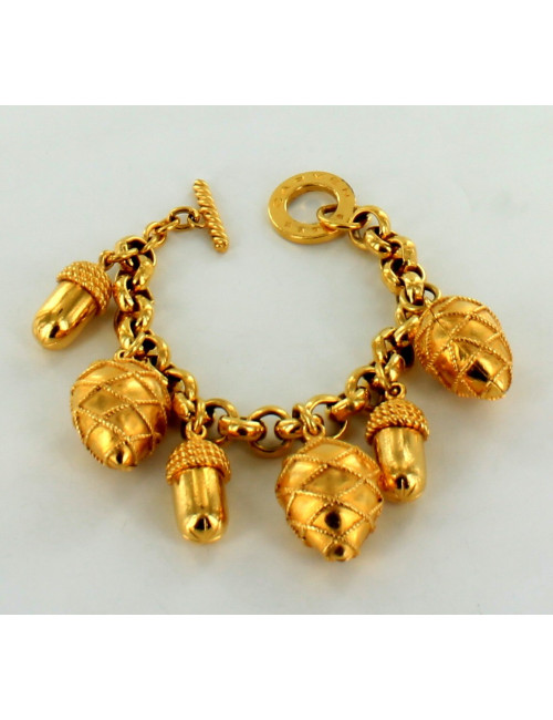 bracelet CARVEN à breloques dorées