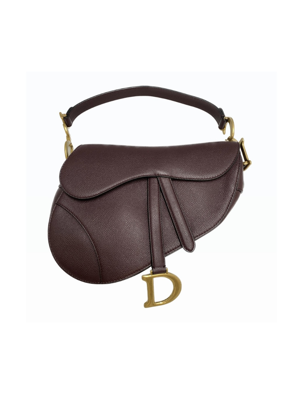 Saddle DIOR cuir grainé Bordeaux
