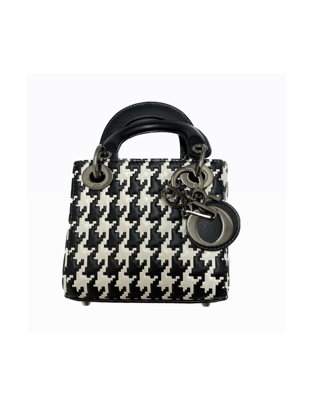 Micro Lady D DIOR pied de poule