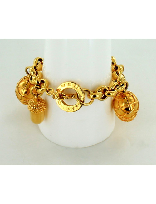 bracelet CARVEN à breloques dorées