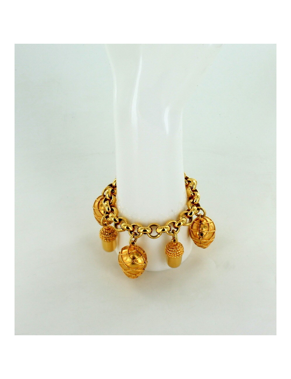 bracelet CARVEN à breloques dorées