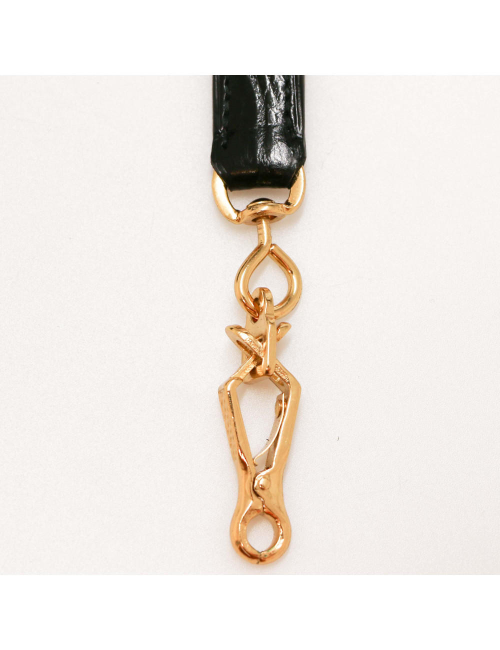 Kelly 35 HERMES porosus noir Vintage