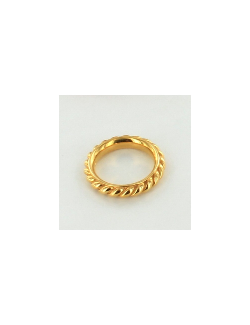 Anneau de foulard HERMES chaîne torsadée en plaqué or