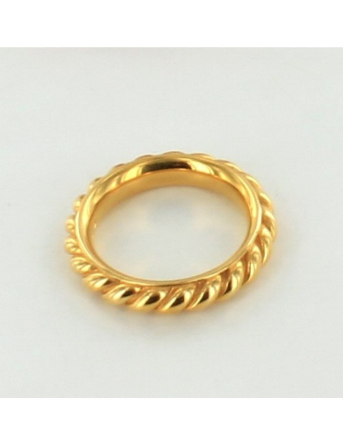 Anneau de foulard HERMES chaîne tressée en plaqué or