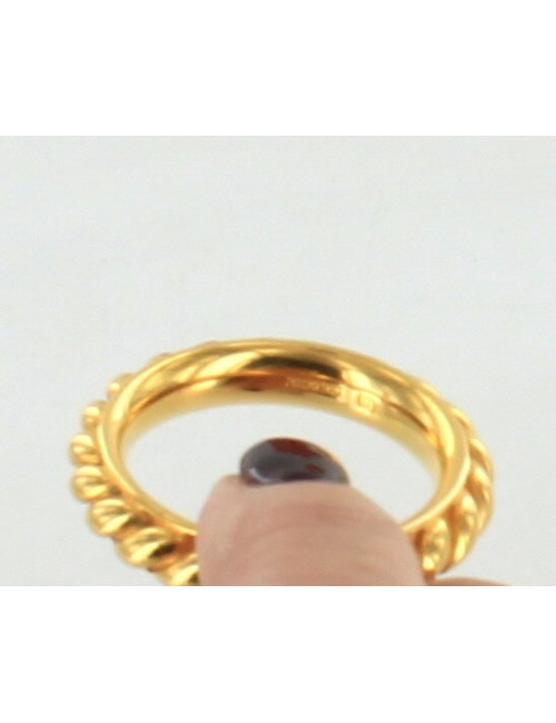 Anneau de foulard HERMES chaîne torsadée en plaqué or