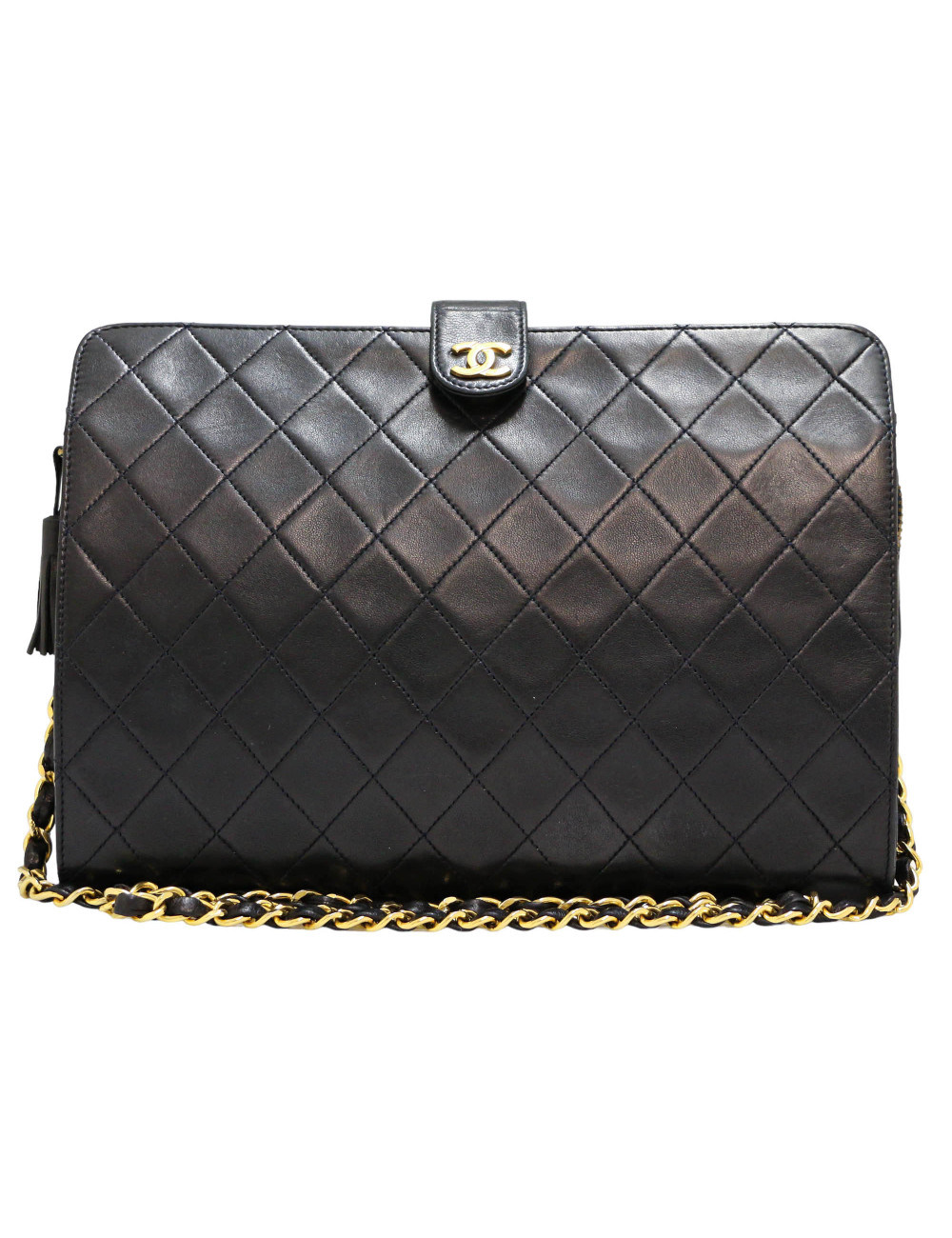 Sac CHANEL matelassé bleu Vintage