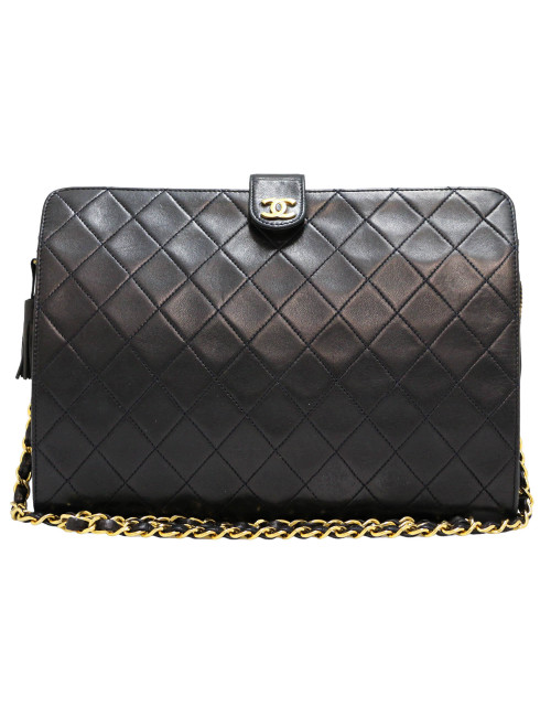 Sac CHANEL matelassé bleu Vintage