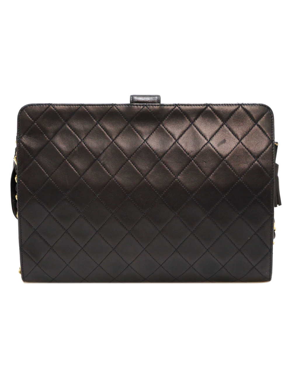 Sac CHANEL matelassé bleu Vintage