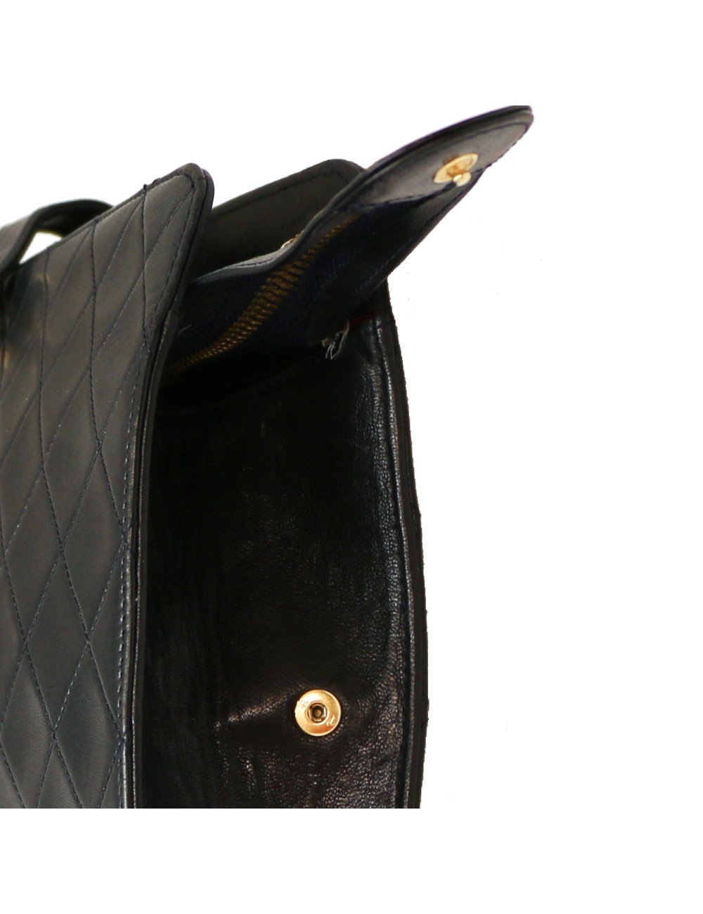 Sac CHANEL matelassé bleu Vintage