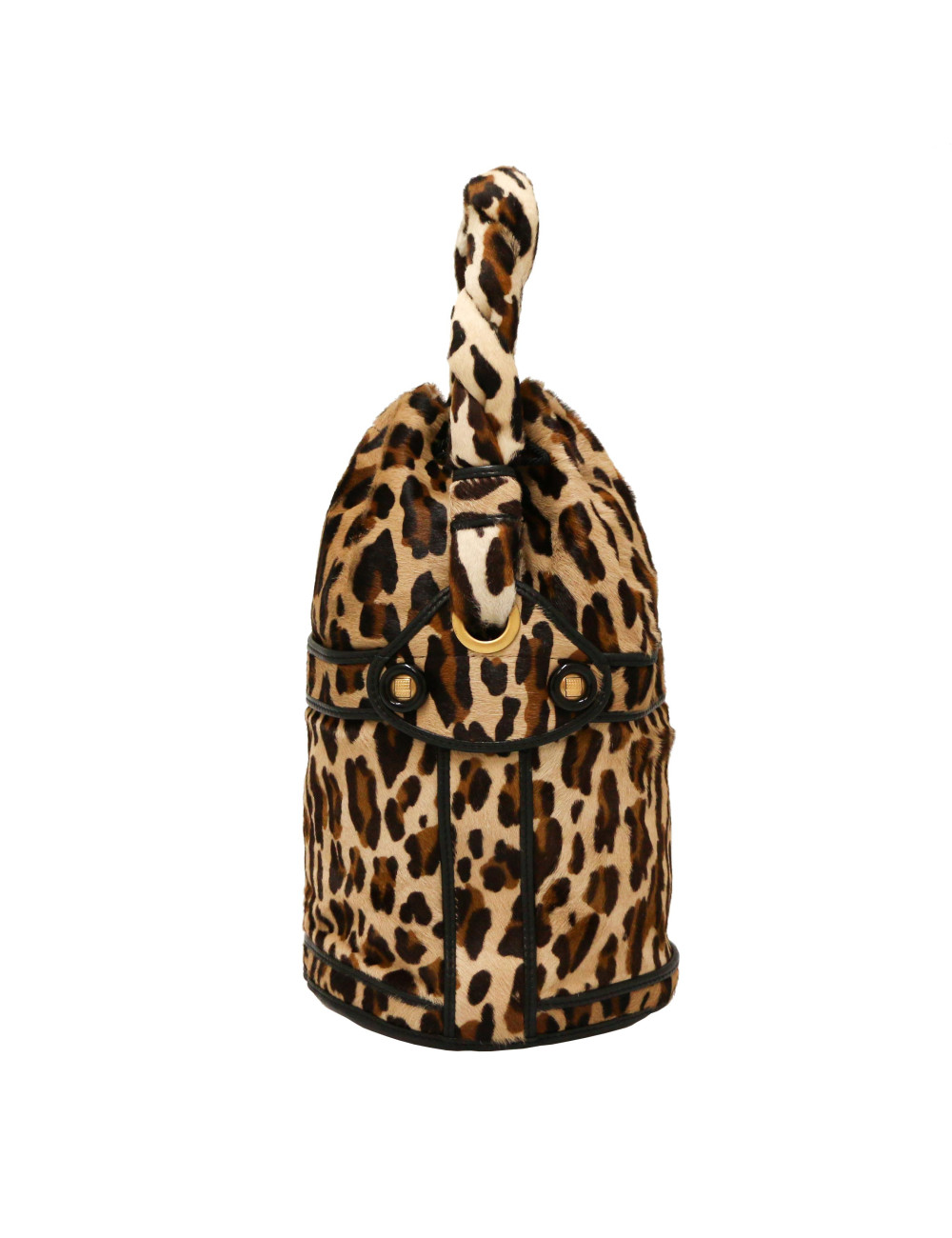 FENDI leopard print bucket bag