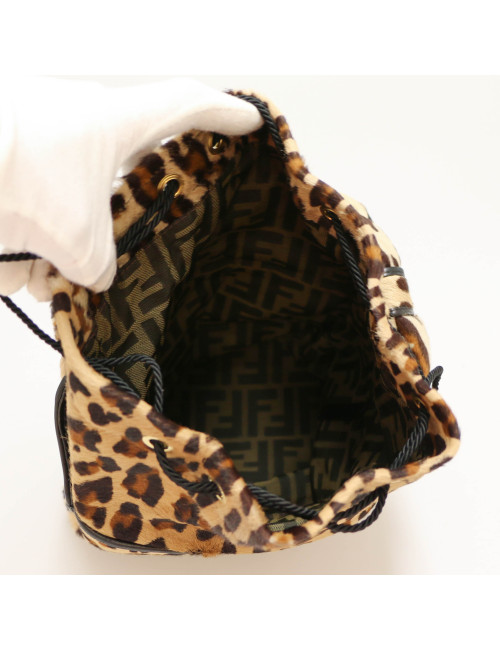 FENDI leopard print bucket bag