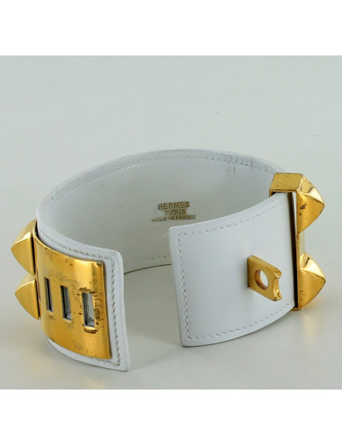 manchette CDC HERMES vintage blanche
