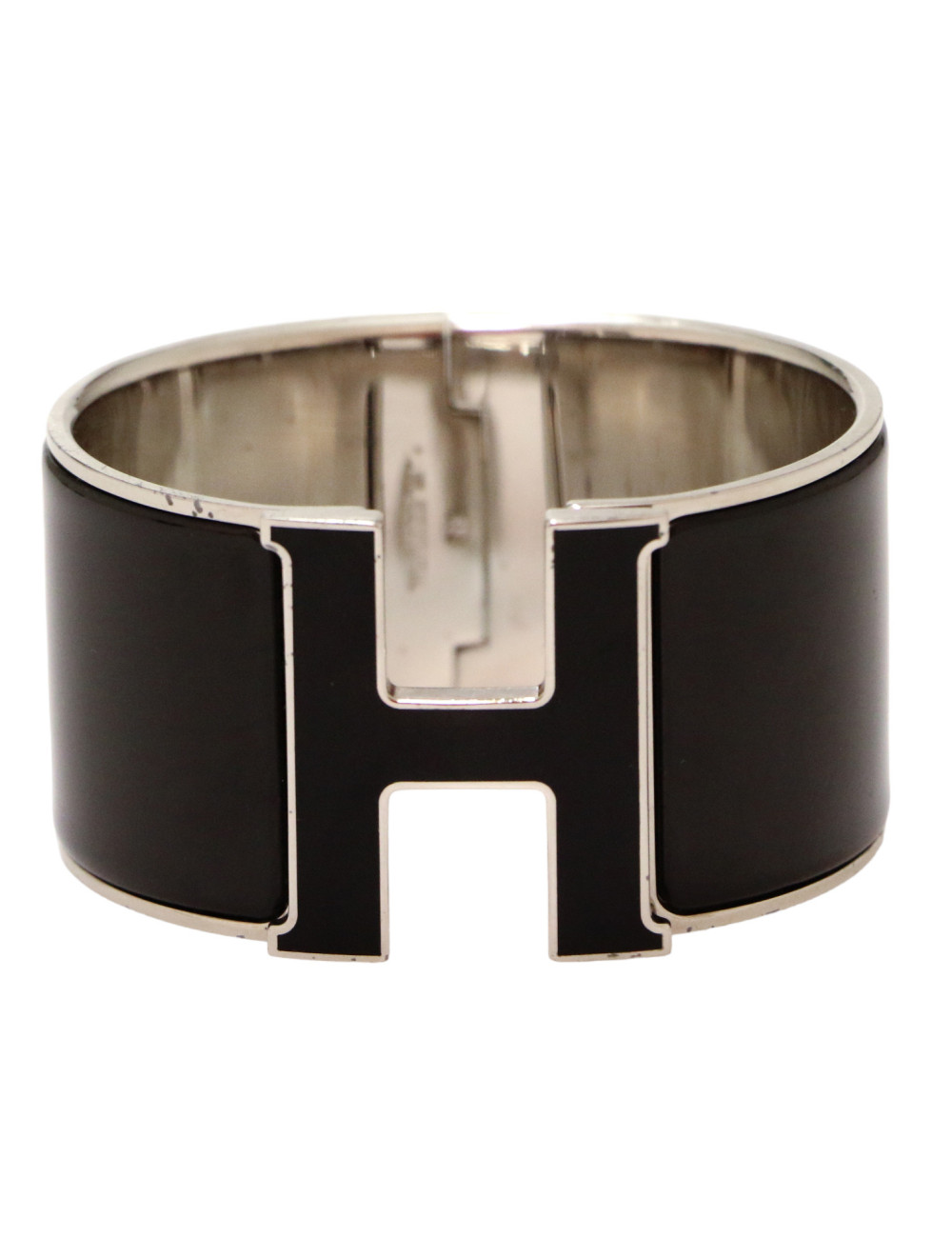 Bracelet Clic Clac HERMES émaillé noir
