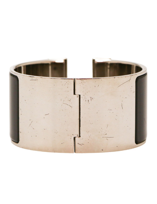 Bracelet Clic Clac HERMES émaillé noir