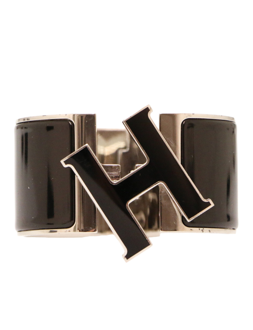 Bracelet Clic Clac HERMES émaillé noir