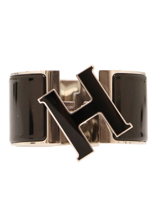 Bracelet Clic Clac HERMES émaillé noir