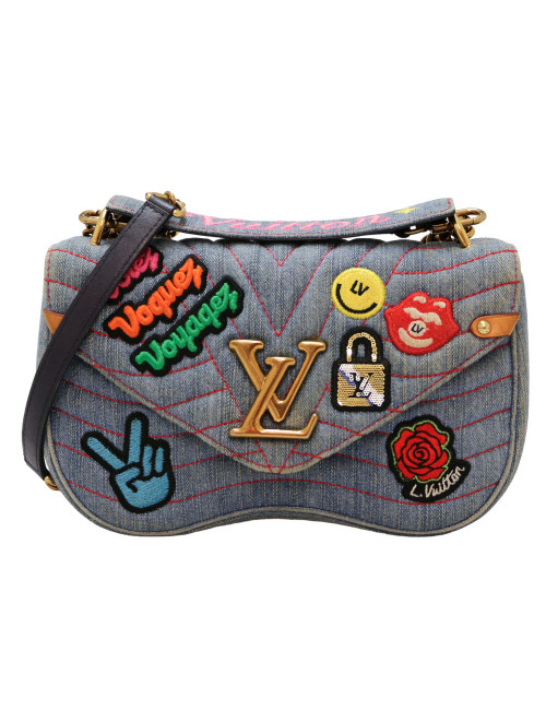 Sac  LOUIS VUITTON toile denim brodé