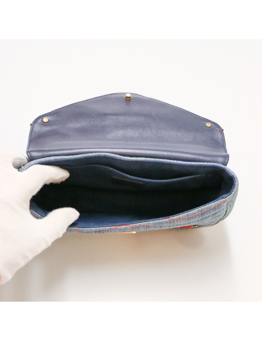 Sac  LOUIS VUITTON toile denim brodé