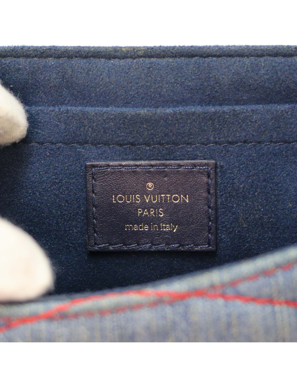 Sac  LOUIS VUITTON toile denim brodé