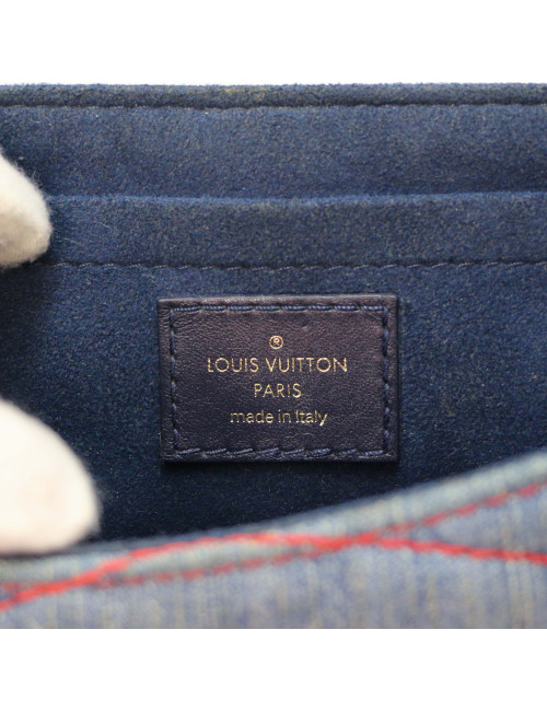 Sac  LOUIS VUITTON toile denim brodé
