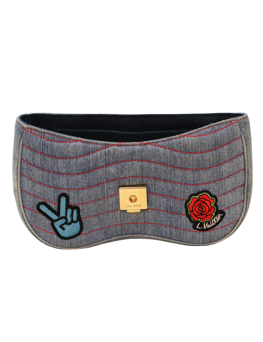 Sac  LOUIS VUITTON toile denim brodé