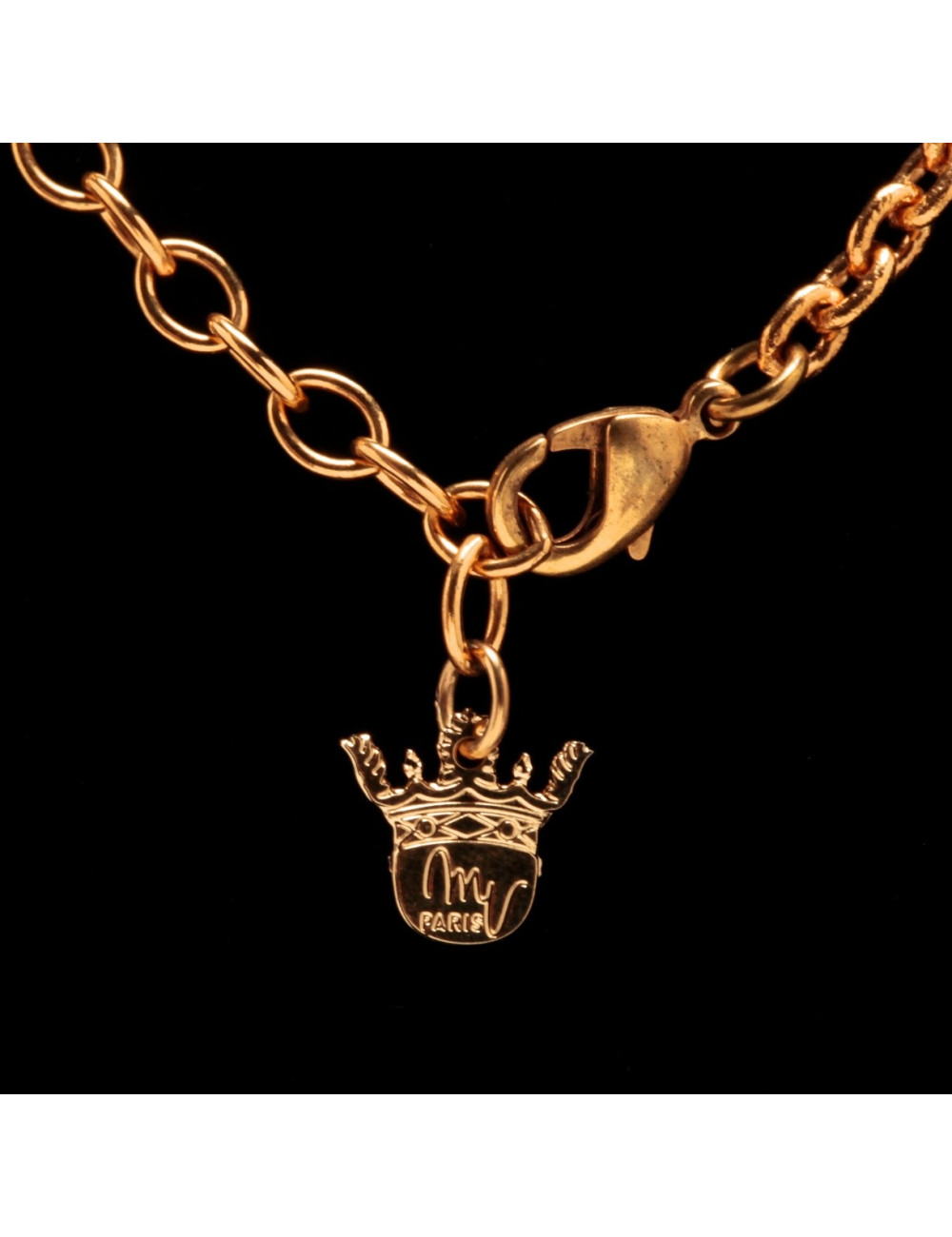 collier MARGUERITE de VALOIS cabochon jaune