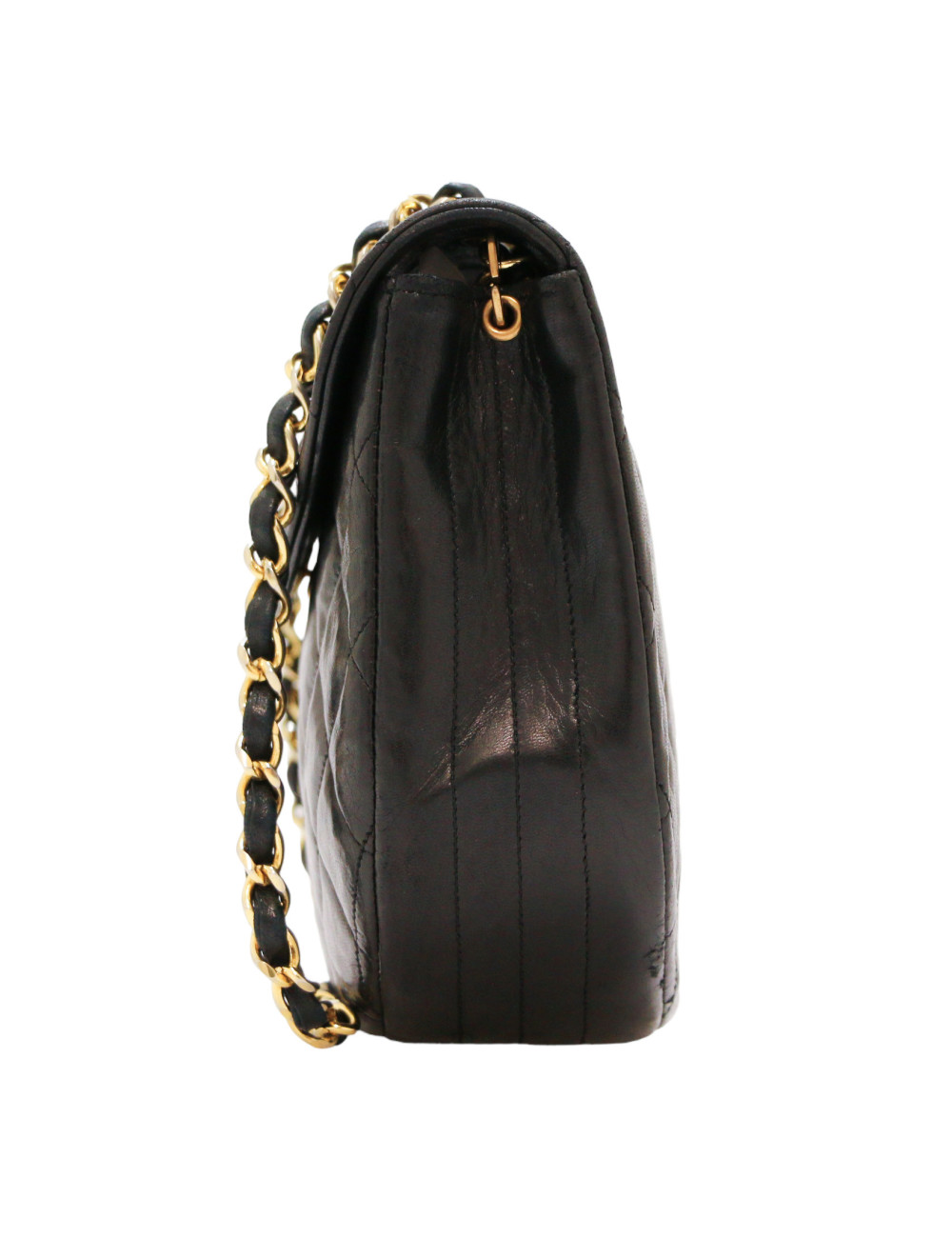 Sac vintage demi lundi gros CC CHANEL