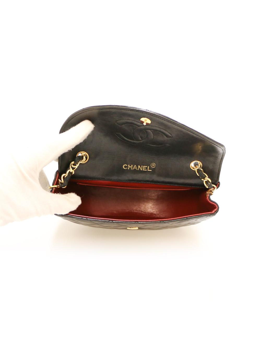 Sac vintage demi lundi gros CC CHANEL