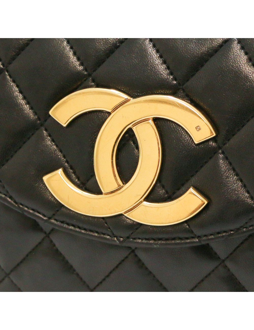 Sac vintage demi lundi gros CC CHANEL