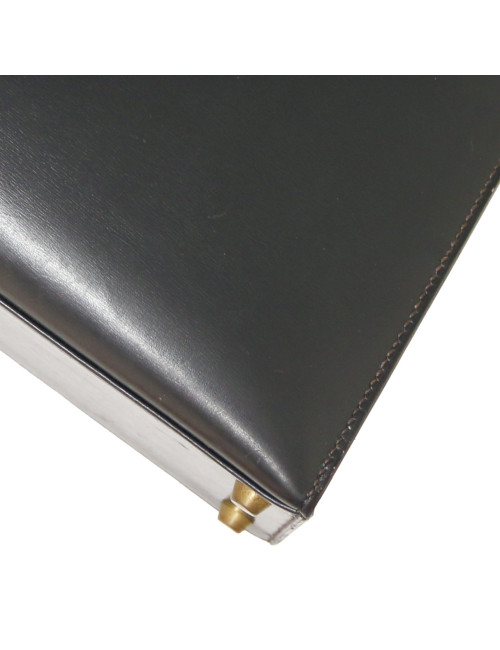 Kelly 28 HERMES sellier box bleu marine