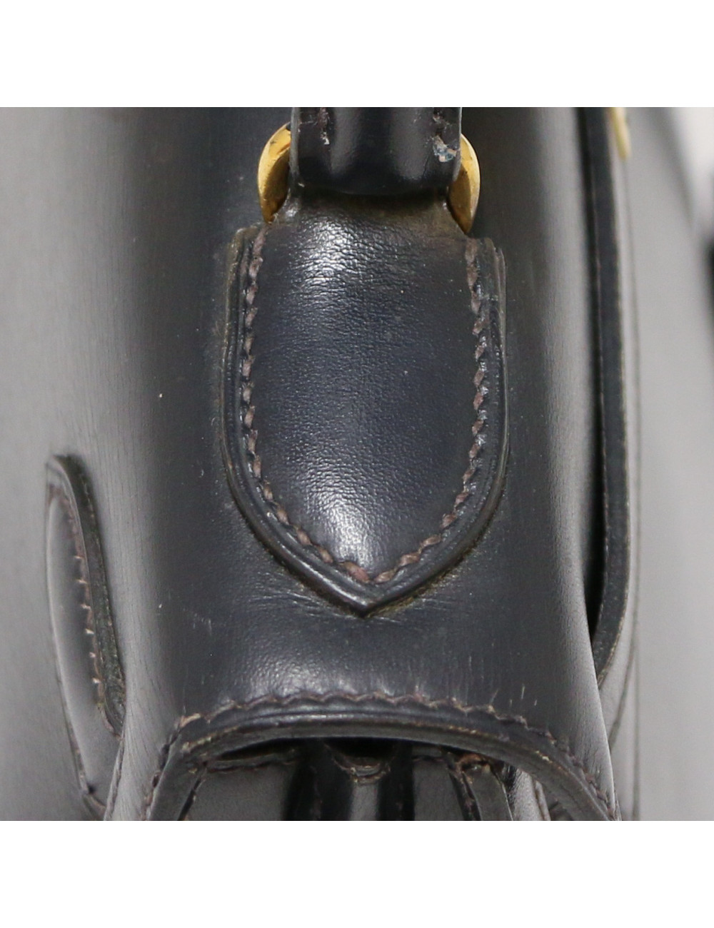 Kelly 28 HERMES sellier box bleu marine