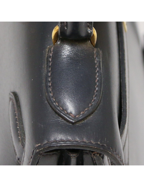 Kelly 28 HERMES sellier box bleu marine