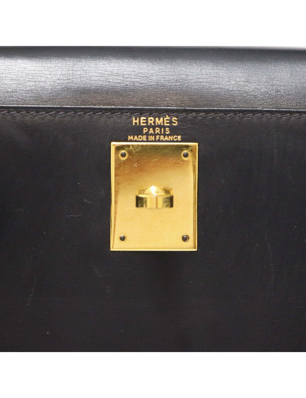 Kelly 28 HERMES sellier box bleu marine