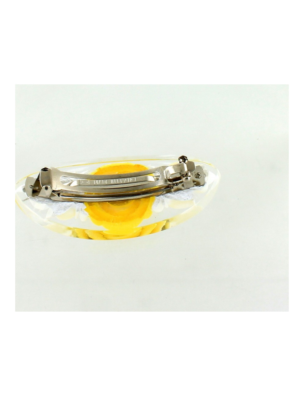 Barrette à cheveux CHANEL camélia jaune