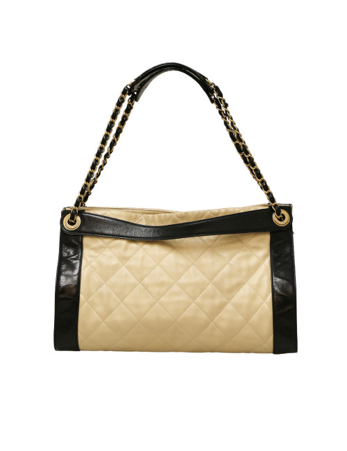 Sac CHANEL beige cuir d'agneau