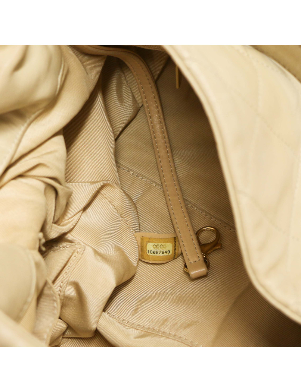 Sac CHANEL beige cuir d'agneau