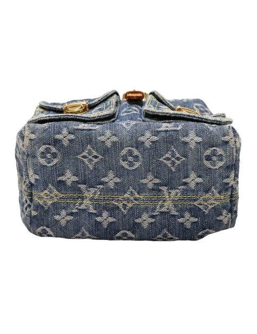 Sac à dos Montsouris LOUIS VUITTON denim bleu  PM