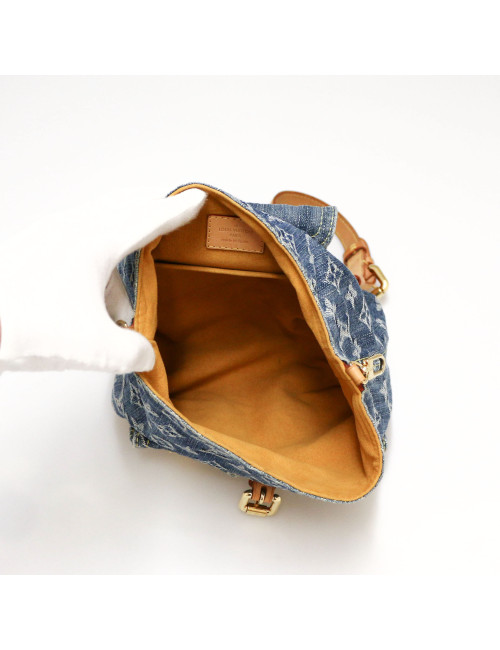 Sac à dos Montsouris LOUIS VUITTON denim bleu  PM