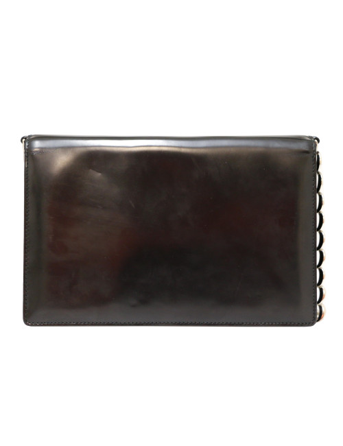 Sac pochette CHRISTIAN DIOR verni semi mat noir