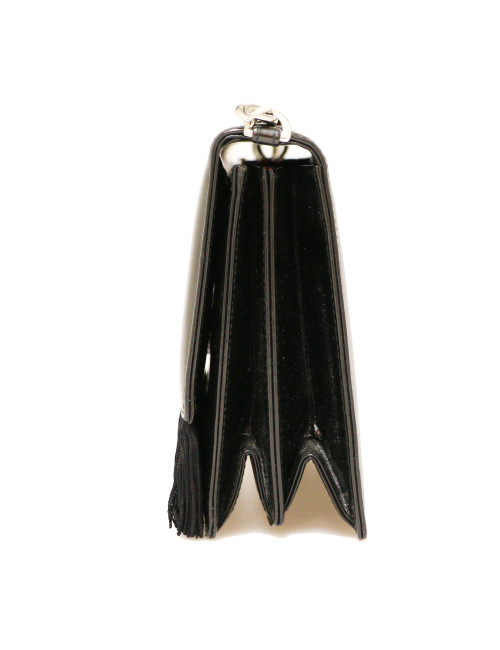 Sac pochette CHRISTIAN DIOR verni semi mat noir