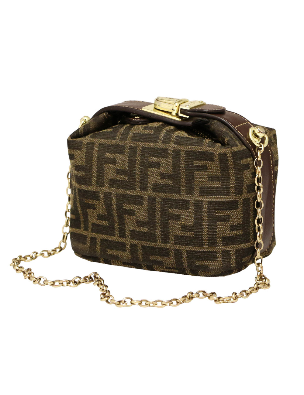 Mini sac FENDI Lunch Box chaine dorée