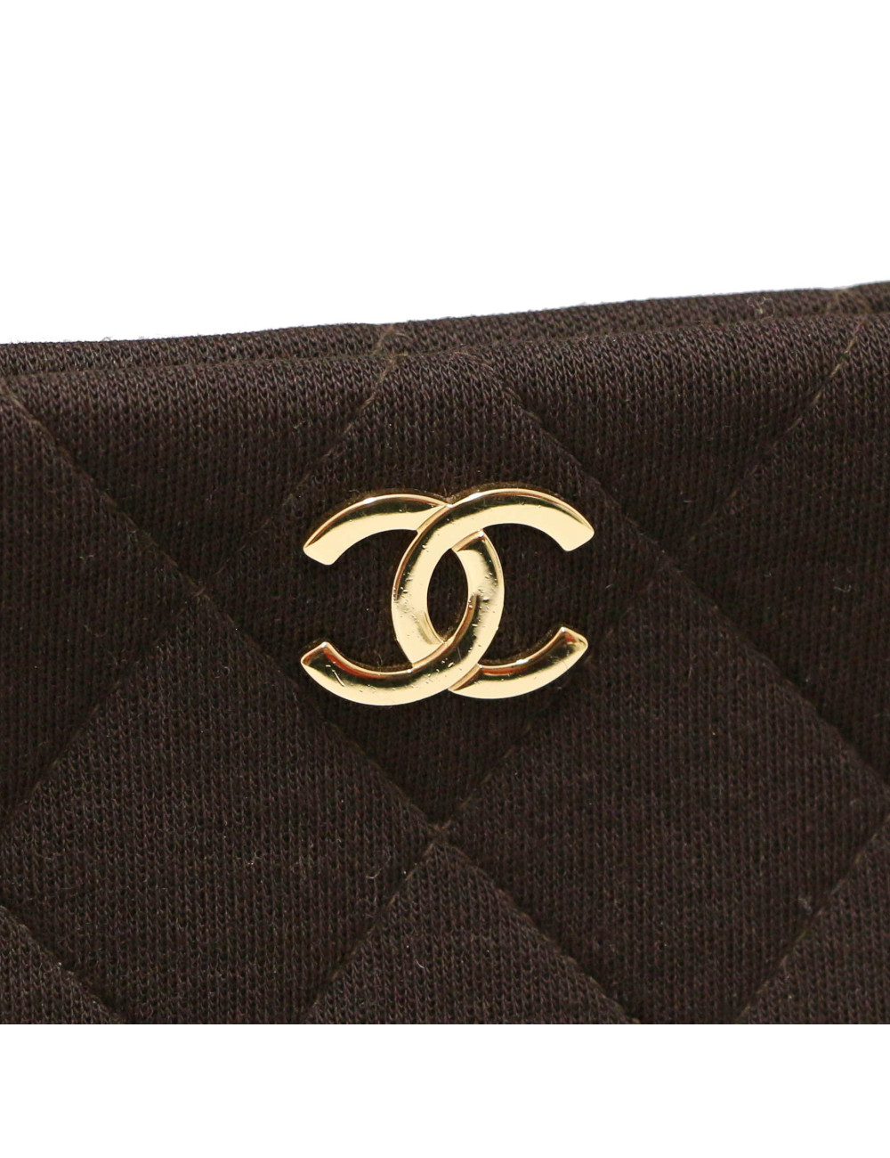 Cabas CHANEL jersey marron