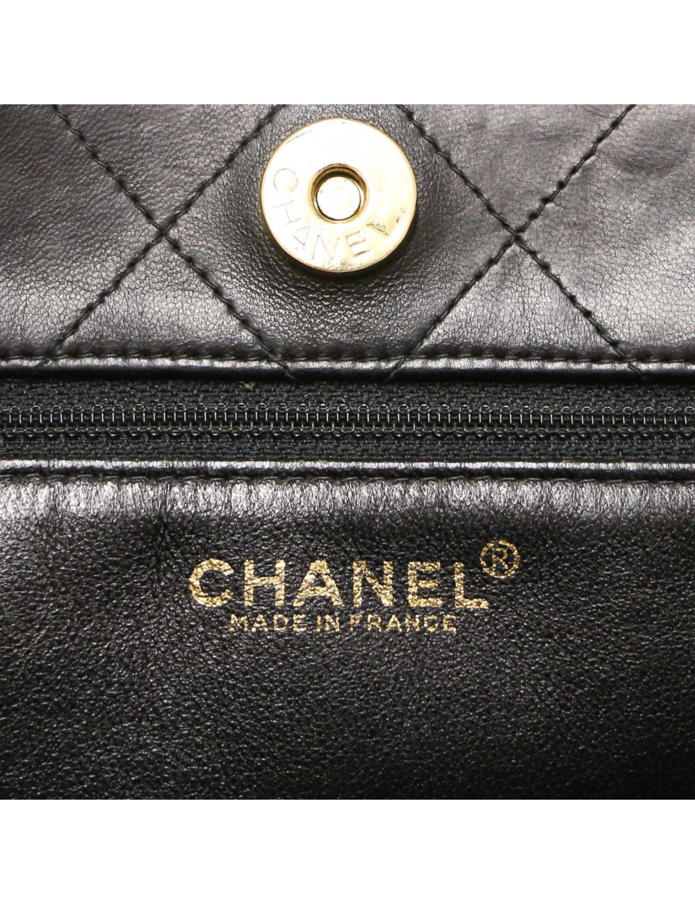 Cabas CHANEL cuir matelassé bleu  Vintage