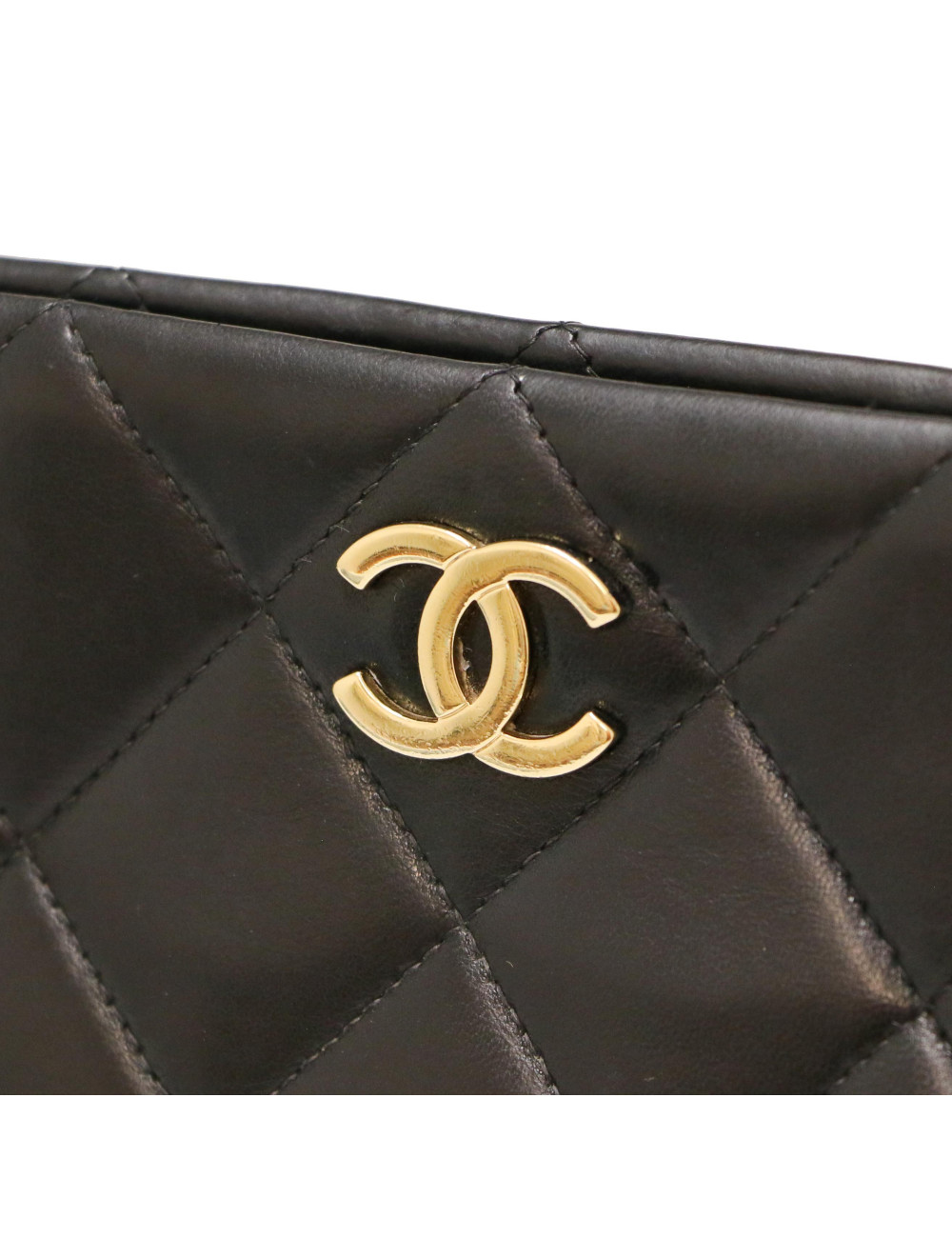 Cabas CHANEL cuir matelassé bleu  Vintage